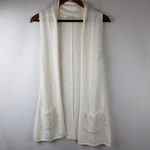 Banana Republic Cream Sleeveless Cardigan
